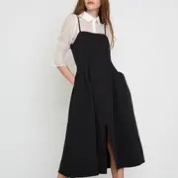 J.ING US Astraea black slit hem midi dress. Size large. New with tags/packaging - Picture 1 of 3